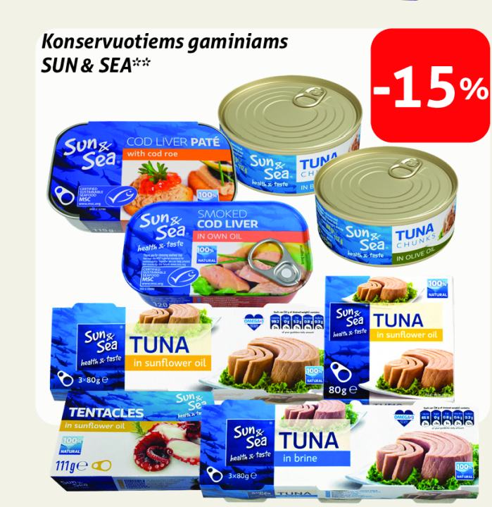 Konservuotiems gaminiams SUN & SEA