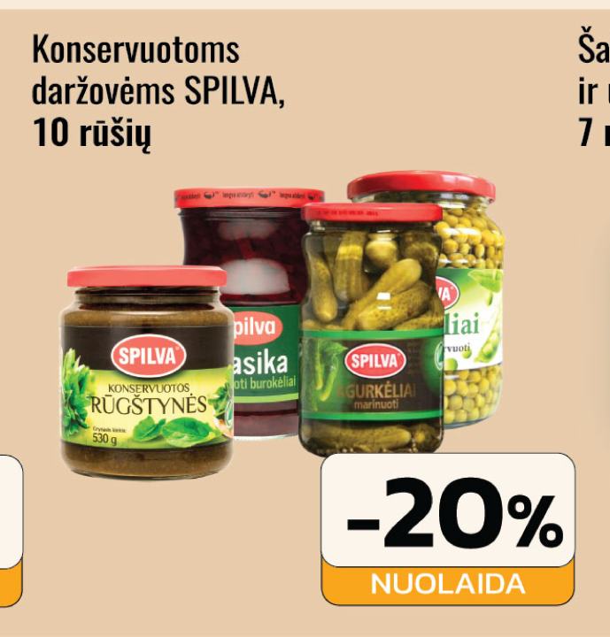 Konservuotoms daržovėms SPILVA