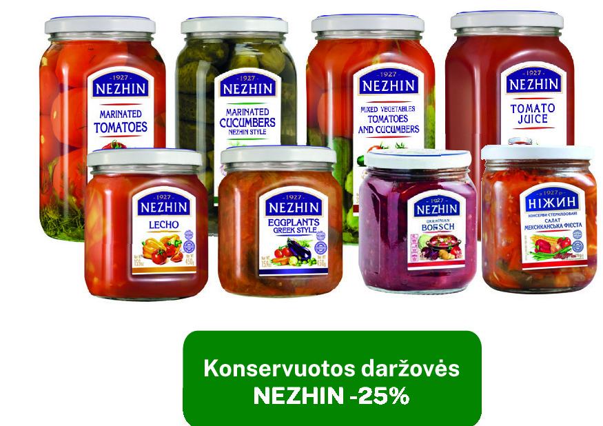 Konservuotos daržovės NEZHIN