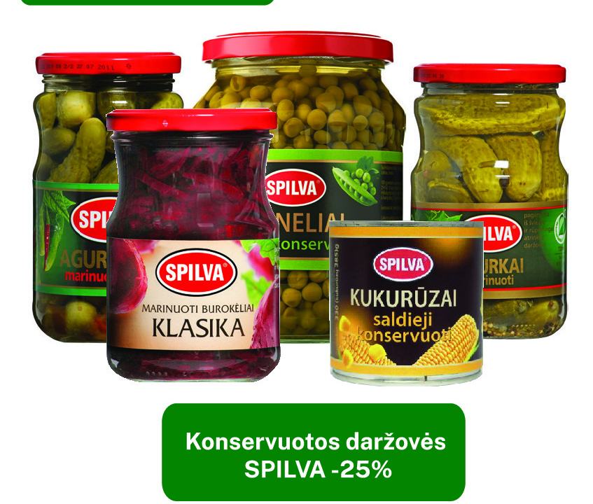 Konservuotos daržovės SPILVA