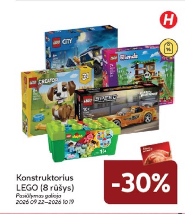 Konstruktorius LEGO (8 rūšys)