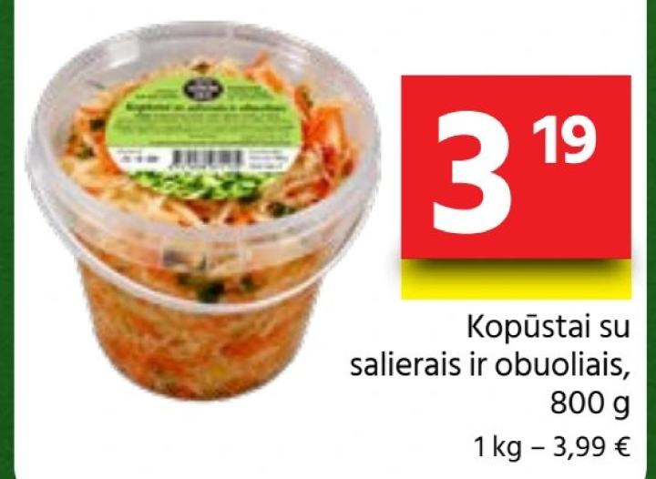 Kopūstai su salierais ir obuoliais, 800 g