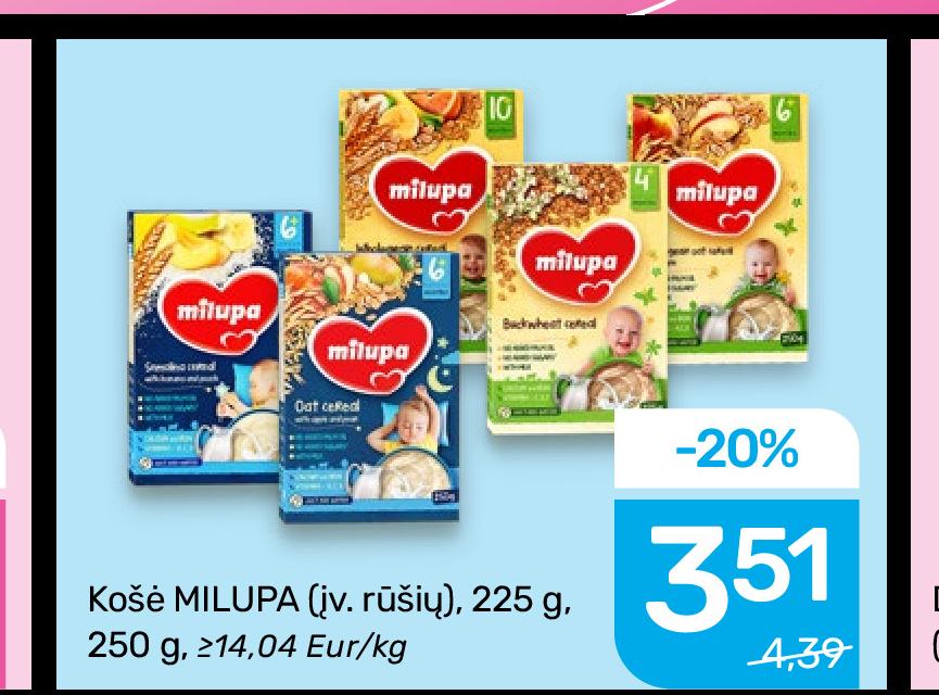 Košė MILUPA, 225 g