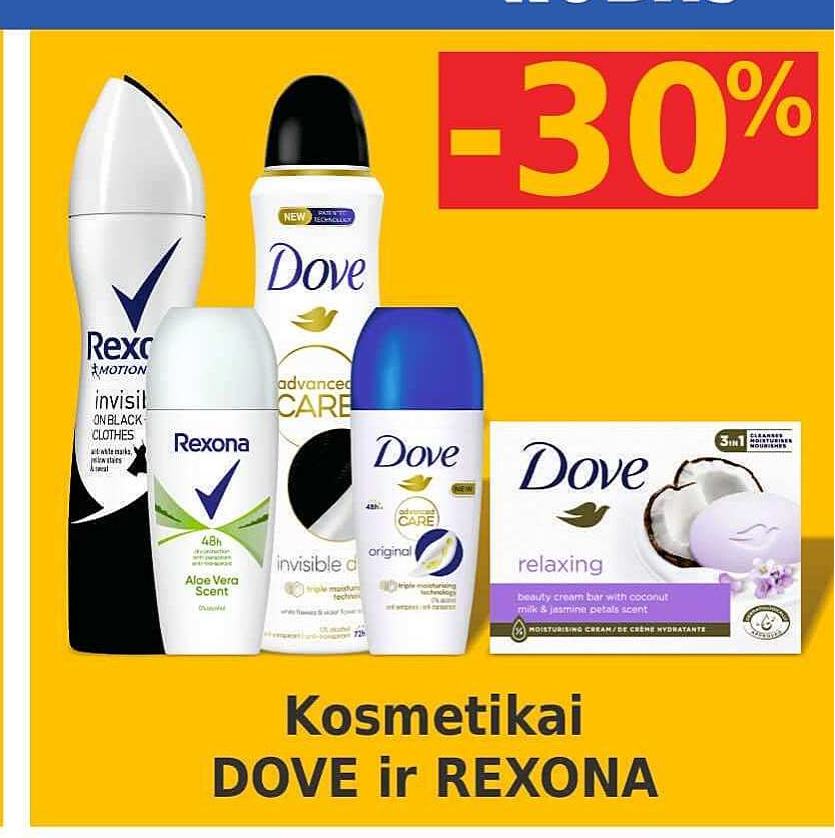 Kosmetikai DOVE ir REXONA