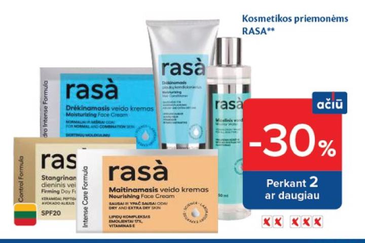 Kosmetikos priemonėms RASA