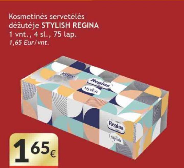 Kosmetinės servetėlės dėžutėje STYLISH REGINA, 1 vnt