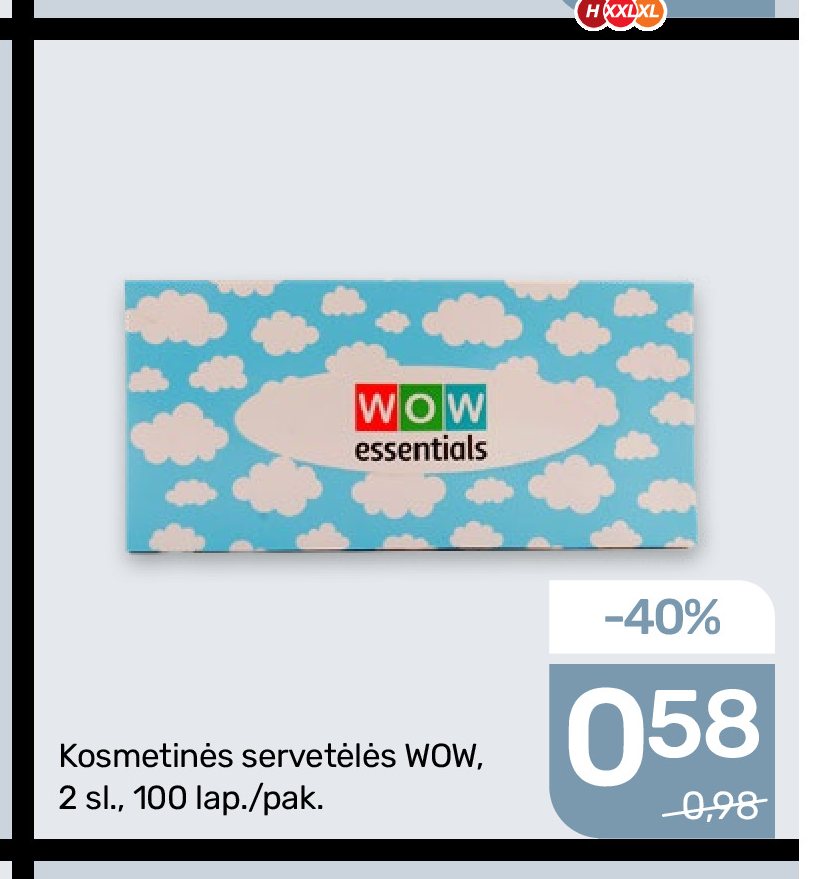 Kosmetinės servetėlės WOW