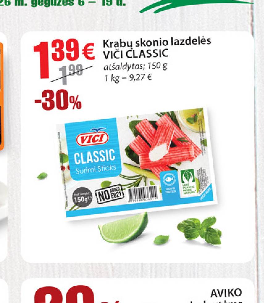 Krabų skonio lazdelės VIČI CLASSIC, 150 g