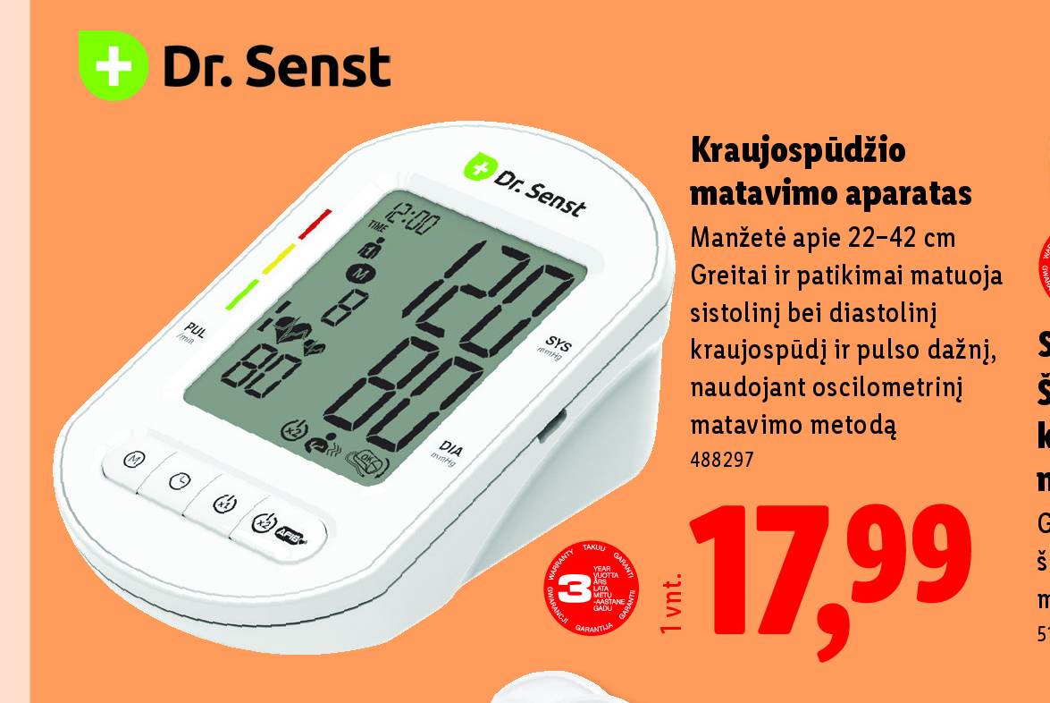 Kraujospūdžio matavimo aparatas, 42 cm
