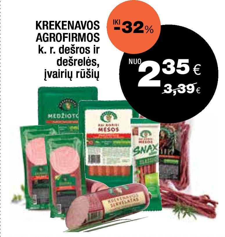 KREKENAVOS AGROFIRMOS k. r. dešros ir dešrelės
