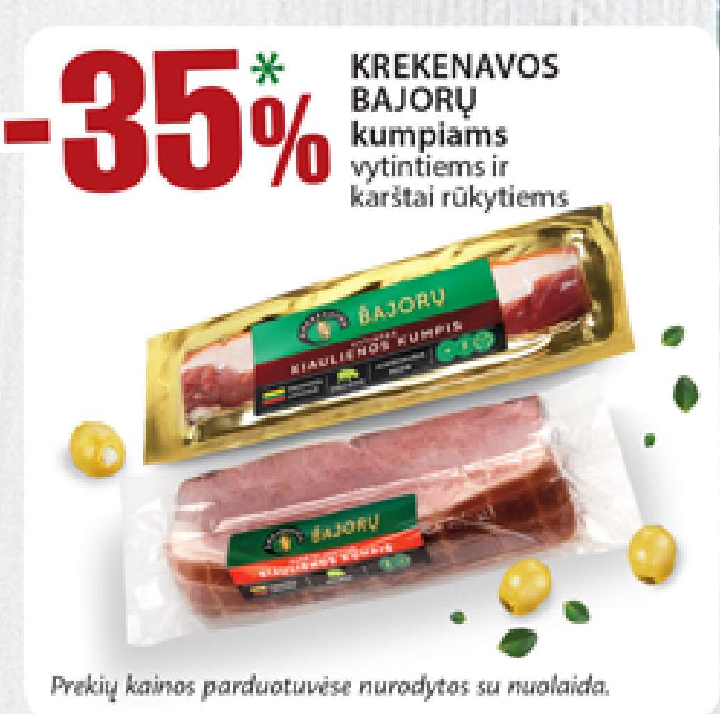 KREKENAVOS BAJORŲ kumpiams