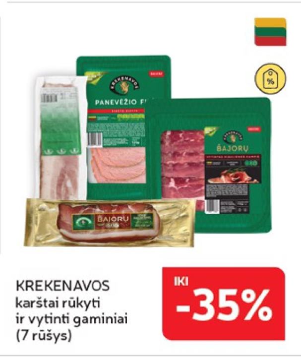 KREKENAVOS karštai rūkyti ir vytinti gaminiai