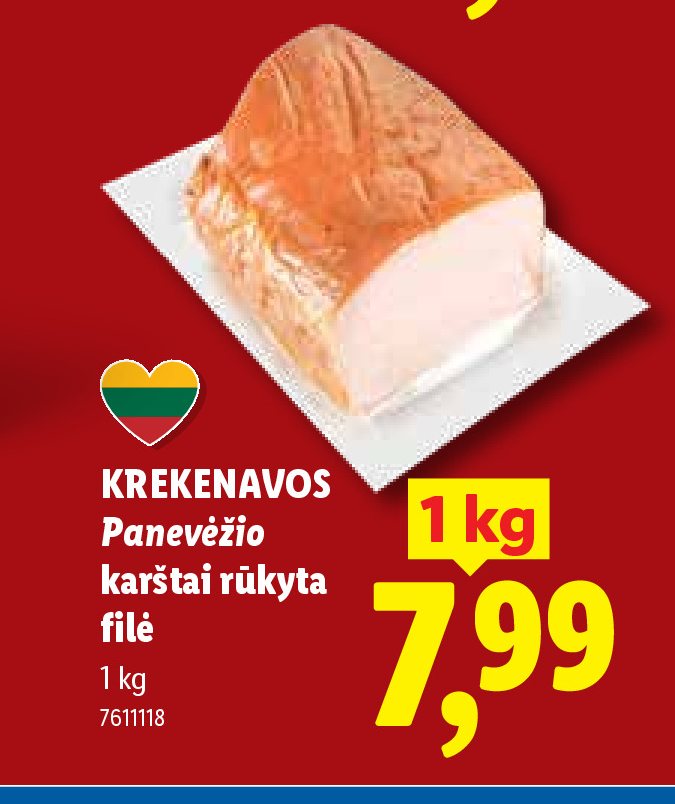 KREKENAVOS Panevėžio karštai rūkyta filė, 1 kg