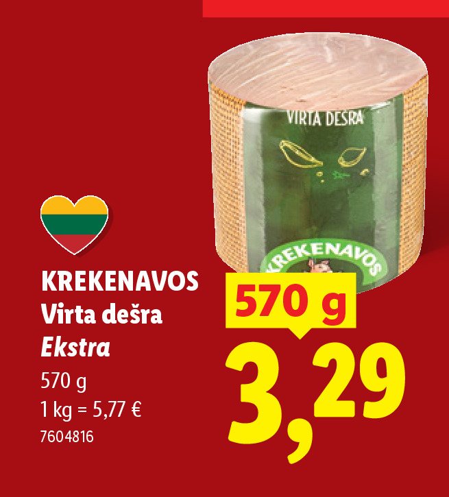 KREKENAVOS Virta dešra Ekstra, 570 g