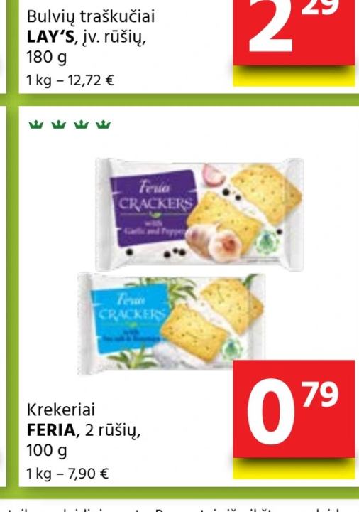Krekeriai FERIA, 100 g