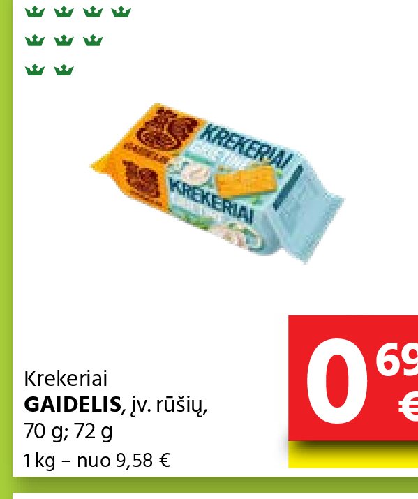 Krekeriai GAIDELIS, 70 g