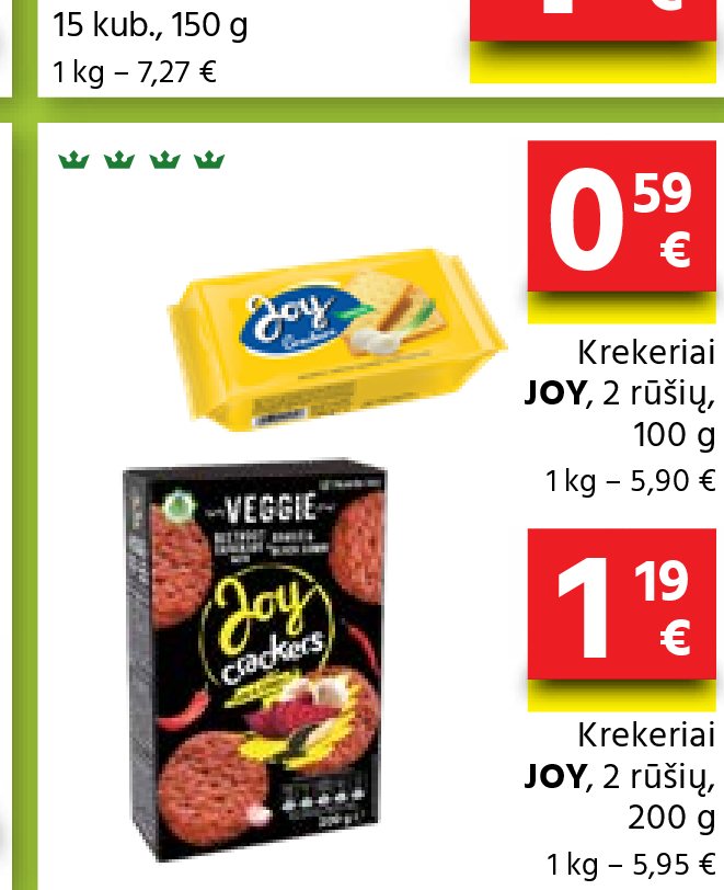 Krekeriai JOY, 100 g