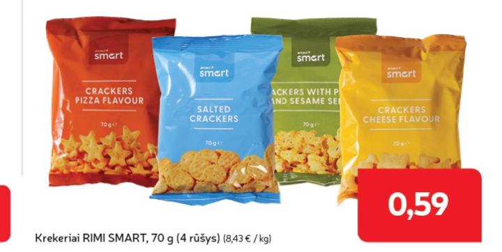 Krekeriai RIMI SMART, 70 g