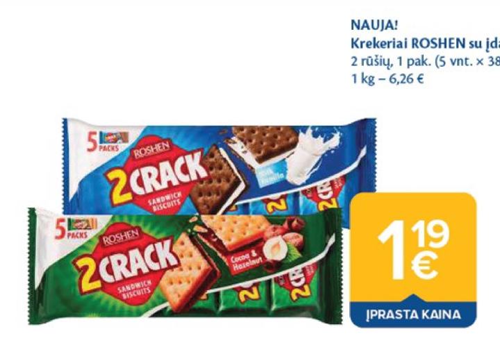 Krekeriai ROSHEN su įdaru, 38 g