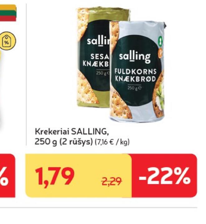 Krekeriai SALLING, 250 g