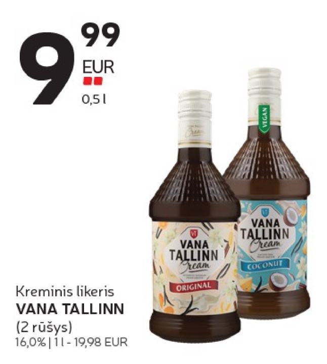 Kreminis likeris VANA TALLINN, 1 l
