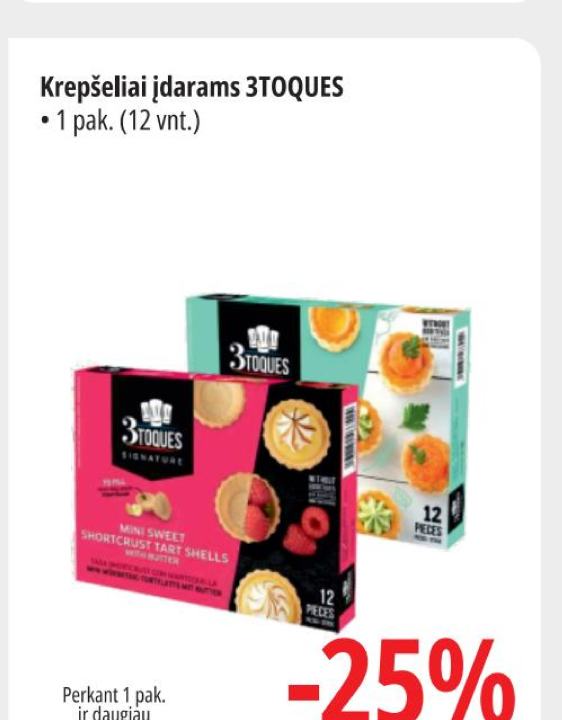 Krepšeliai įdarams 3TOQUES, 1 pak.