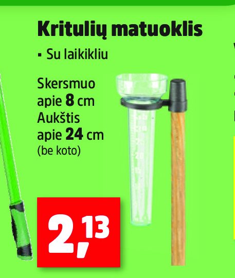 Kritulių matuoklis, 8 cm