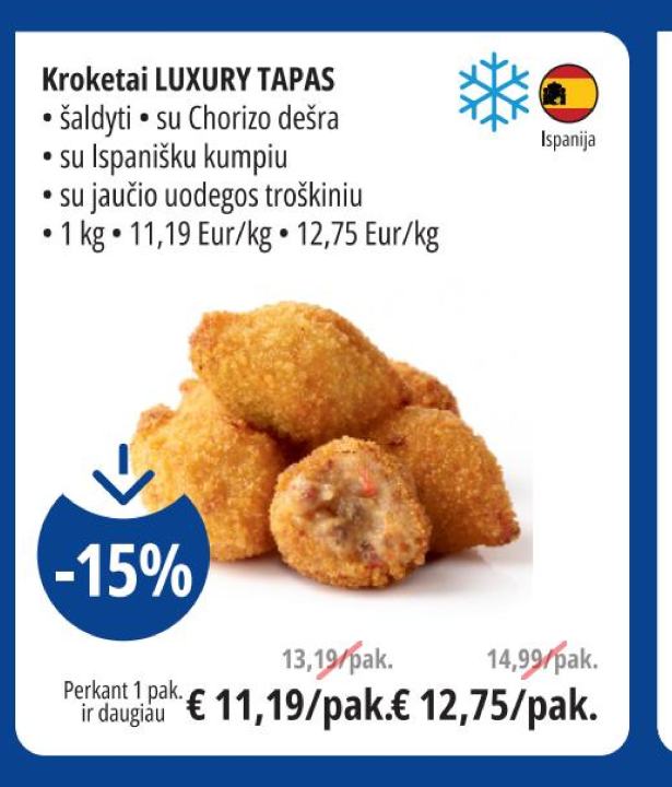 Kroketai LUXURY TAPAS, 1 kg