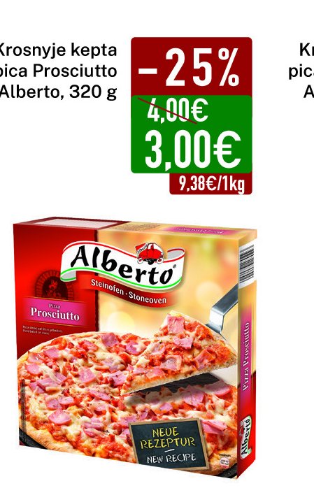 Krosnyje kepta pica Prosciutto Alberto, 320 g