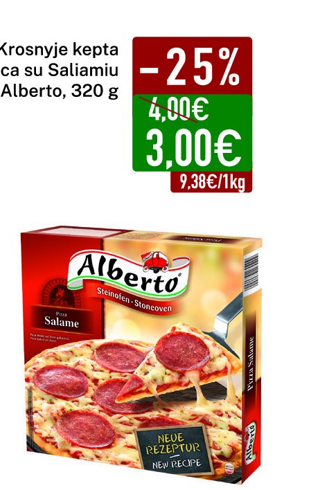 Krosnyje kepta pica su Saliamiu Alberto, 320 g