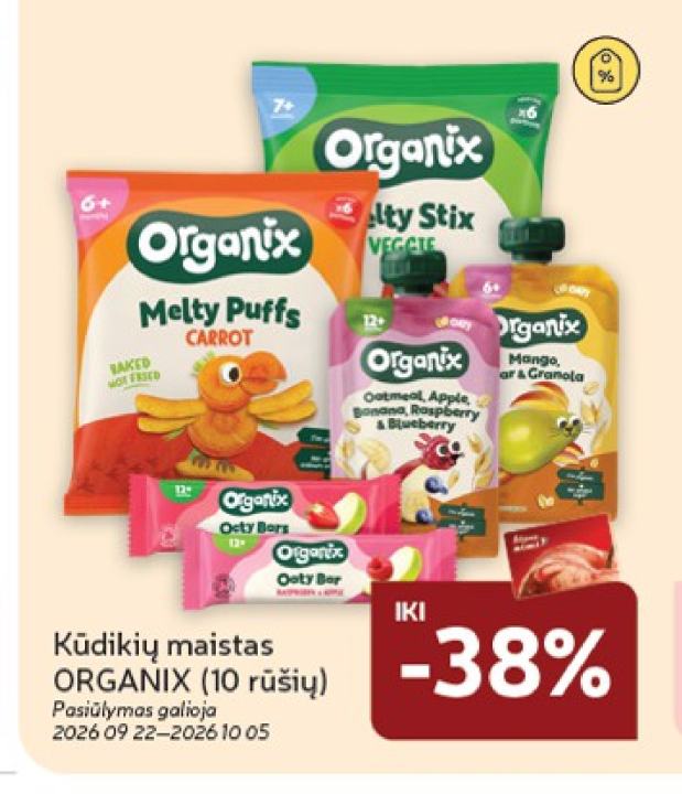 Kūdikių maistas ORGANIX