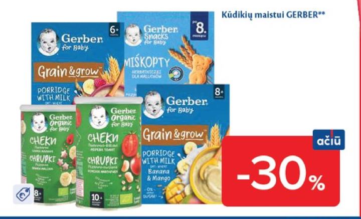 Kūdikių maistui GERBER
