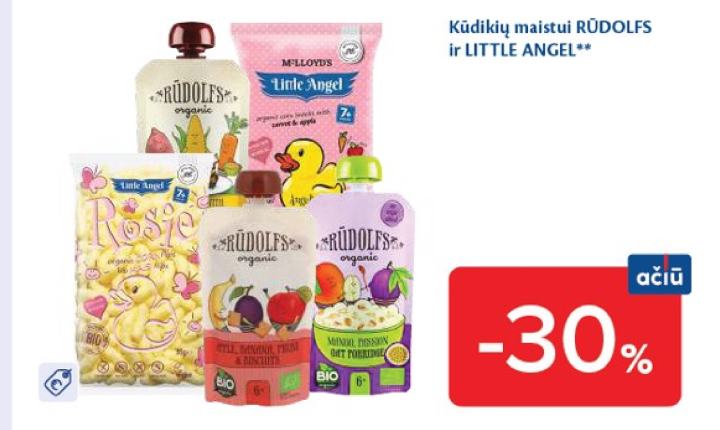 Kūdikių maistui RŪDOLFS ir LITTLE ANGEL