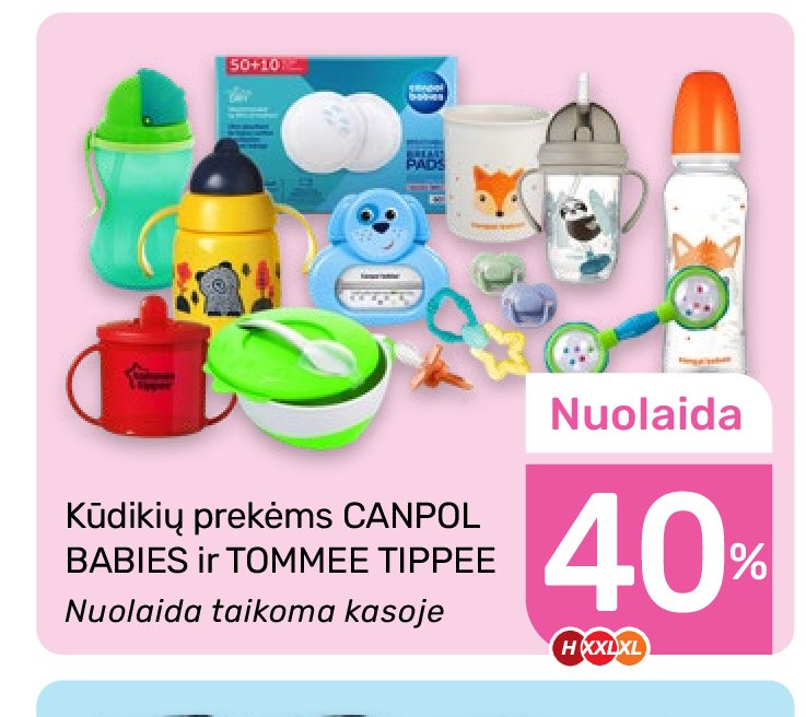 Kūdikių prekės CANPOL BABIES ir TOMMEE TIPPEE