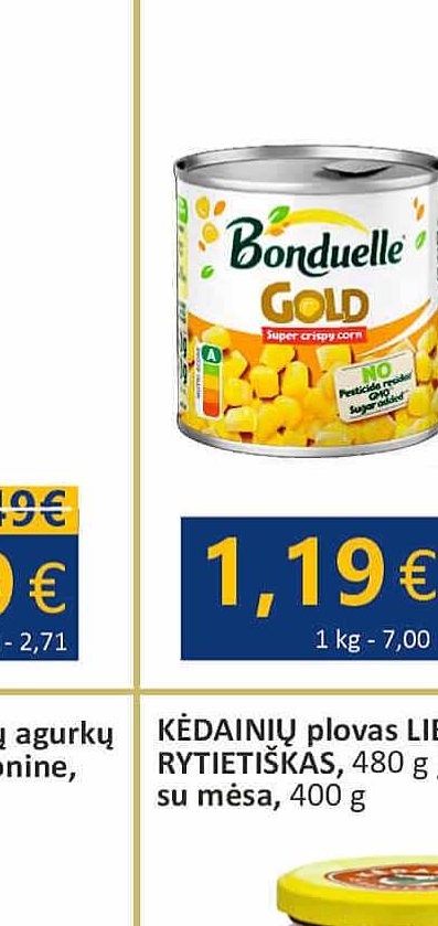 Kukurūzai BONDUELLE Gold, 170 g