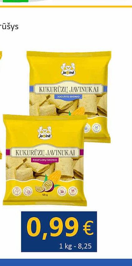 Kukurūzų javinukai, 120 g