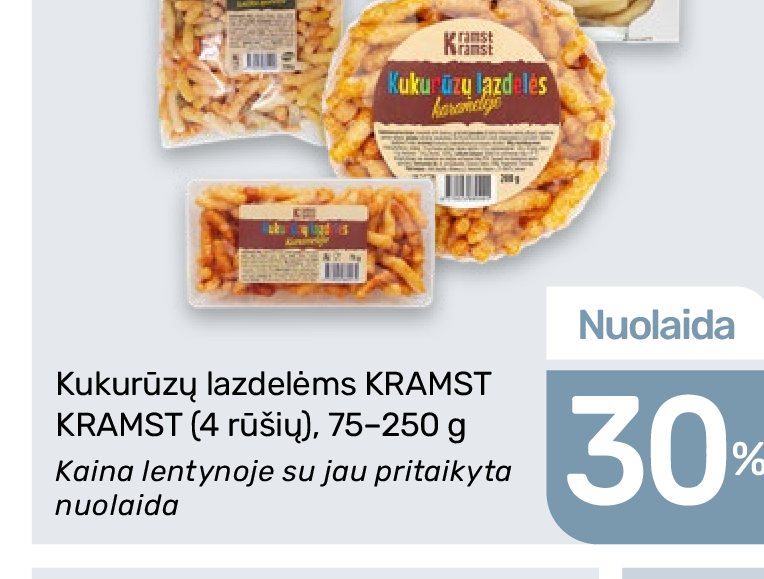 Kukurūzų lazdelėms KRAMST, 250 g