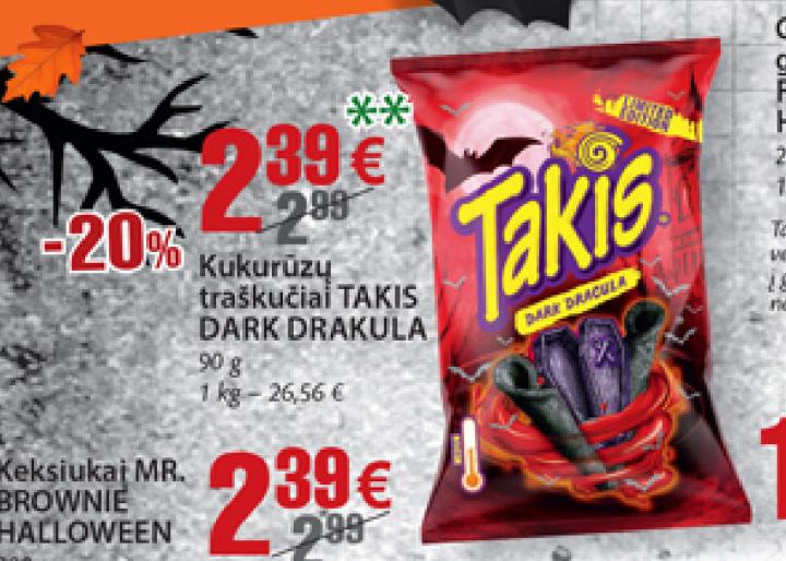 Kukurūzų traškučiai TAKIS DARK DRAKULA, 90 g