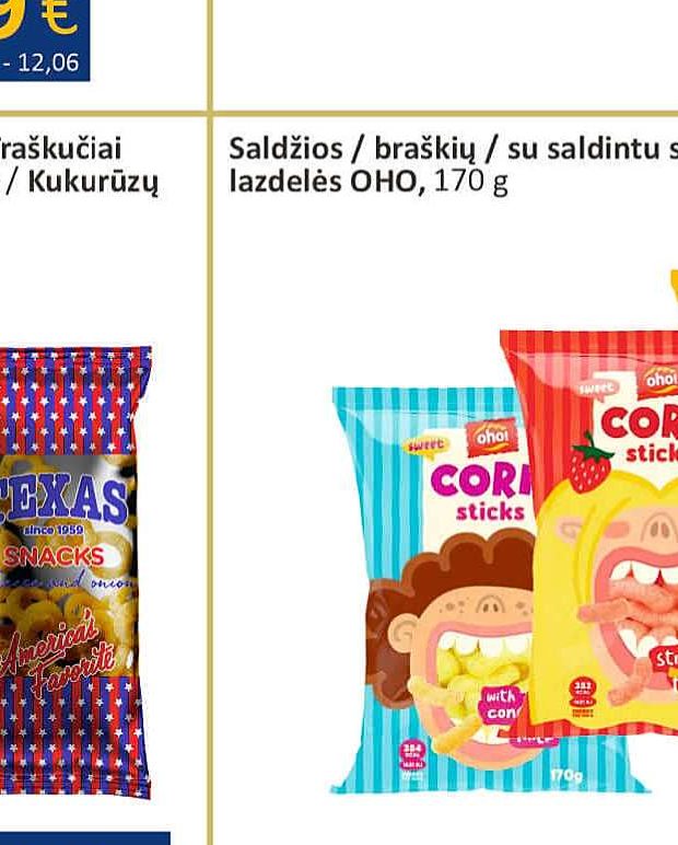 Kukurūzų traškučiai TEXAS, 50 g