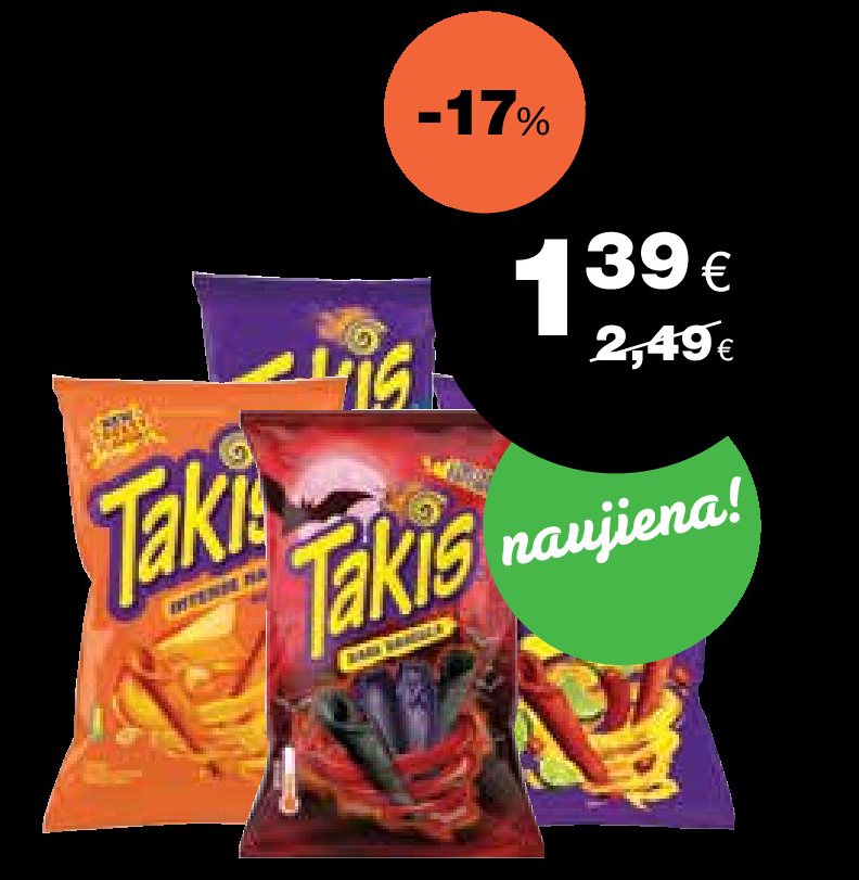 Kukurūzų užkandžiai TAKIS