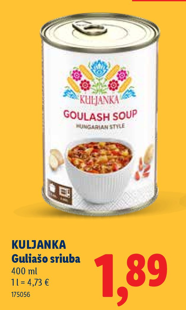 KULJANKA Guliašo sriuba, 400 ml
