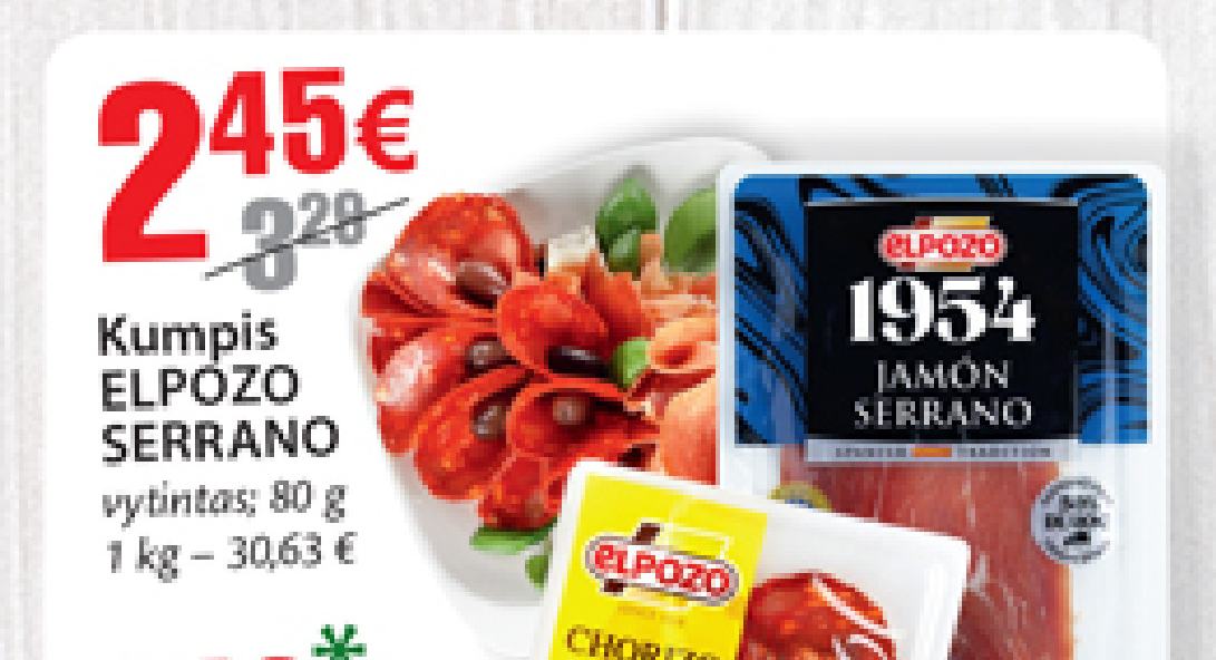 Kumpis ELPOZO SERRANO, 80 g