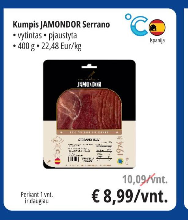 Kumpis JAMONDOR Serrano, 400 g