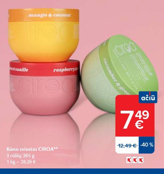 Kūno sviestas CIROA, 265 g