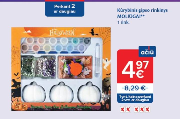 Kūrybinis gipso rinkinys MOLIŪGAI, 1 rink.