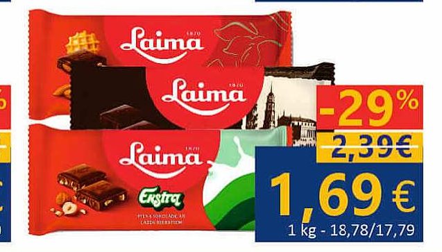 LAIMA pieniškas / juodasis šokoladas, 90 g
