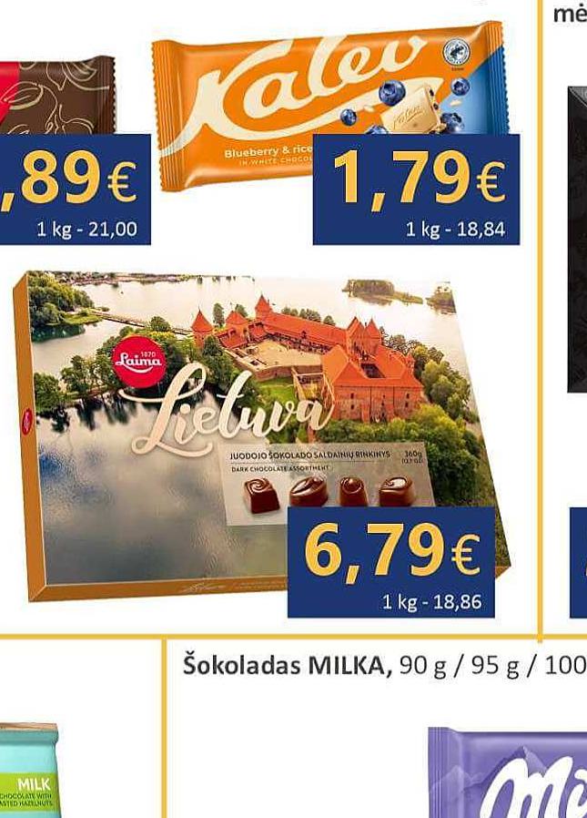 LAIMA šokoladiniai saldainiai Asorti LIETUVA, 360 g