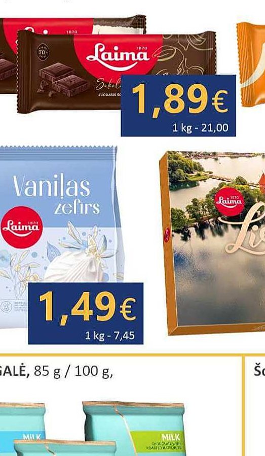 LAIMA vanilinis zefyras, 200 g