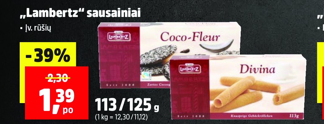 „Lambertz“ sausainiai, 125 g