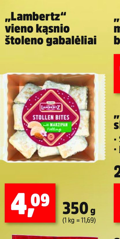 „Lambertz“ vieno kąsnio štoleno gabalėliai, 350 g